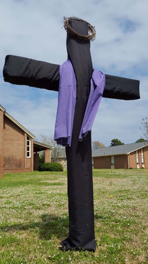 Easter Cross Black Drape